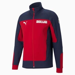 PUMA Men's Chivas Evostripe Jacket, Peacoat-Tango Red, 3XL US
